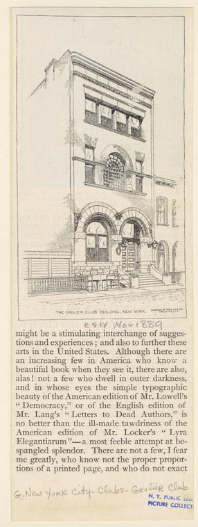 The Grolier Club building, New York
