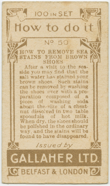 How to remove sea stains from brown shoes.