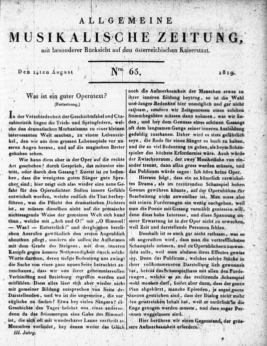 Allgemeine Musikalische Zeitung