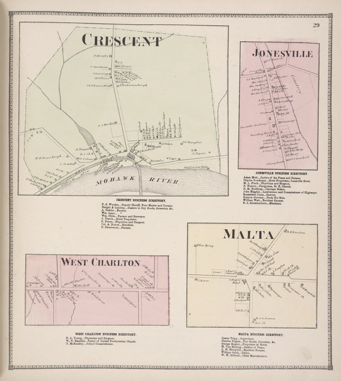 Crescent [Village]; Crescent Business Directory; West Charlton [Village]; West Charlton Business Directory; Jonesville [Village]; Jonesville Business Directory; Malta [Village]; Malta Business Directory