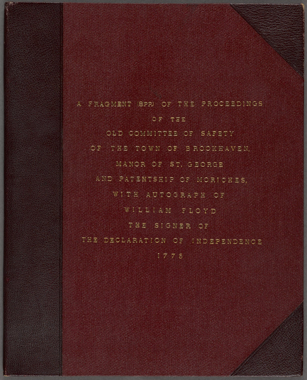 Minutes of the Committee of Brookhaven, Manor of St. George and Patentship of Moriches