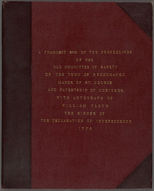 Minutes of the Committee of Brookhaven, Manor of St. George and Patentship of Moriches