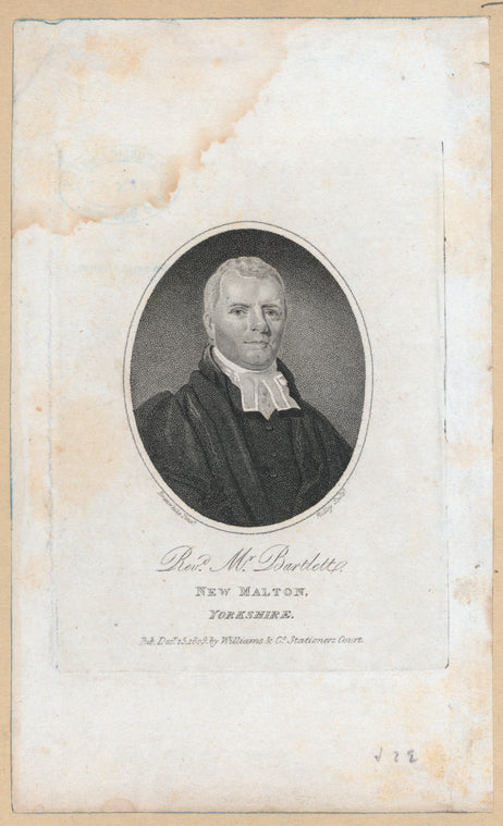 Revd. Mr. Bartlett, New Malton, Yorkshire.