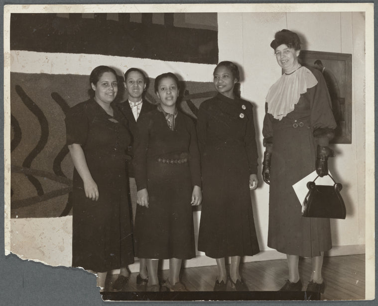 Gwendolyn Bennett, Sara West, Louise Jefferson, Augusta Savage, Eleanor Roosevelt