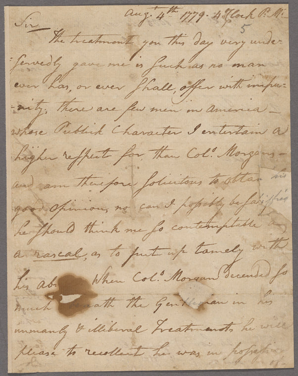 Gould, D. To Colonel Morgan