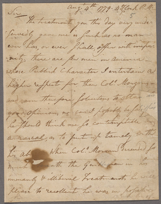 Gould, D. To Colonel Morgan