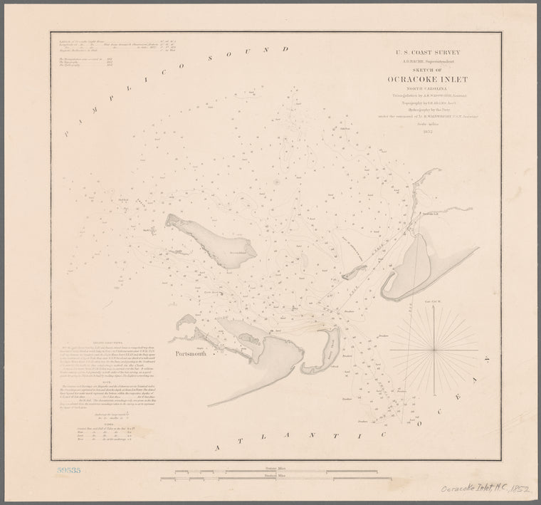 Sketch of Ocracoke Inlet, North Carolina