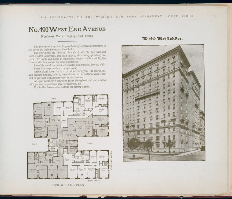 No. 490 West End Avenue. Northeast Corner Eighty-third Street.