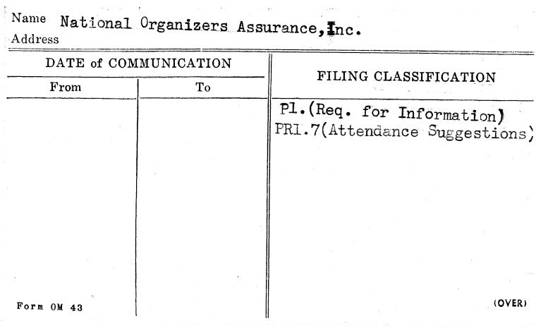 National Organizers Assurance, Inc.
