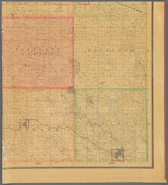 Map of Carroll County, Iowa : drawn from actual surveys and the county records