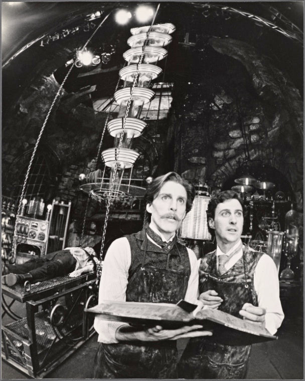 David Dukes and John Glover in a scene from Frankenstein by Victor Gialanella.