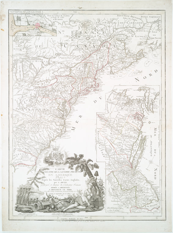 Carte du theatre de la guerre presente en Amerique dressée d'après les nouvelles cartes anglaises