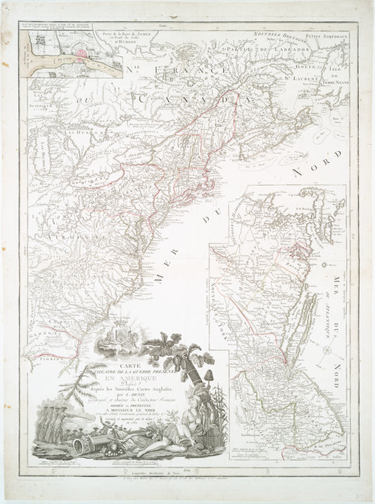 Carte du theatre de la guerre presente en Amerique dressée d'après les nouvelles cartes anglaises