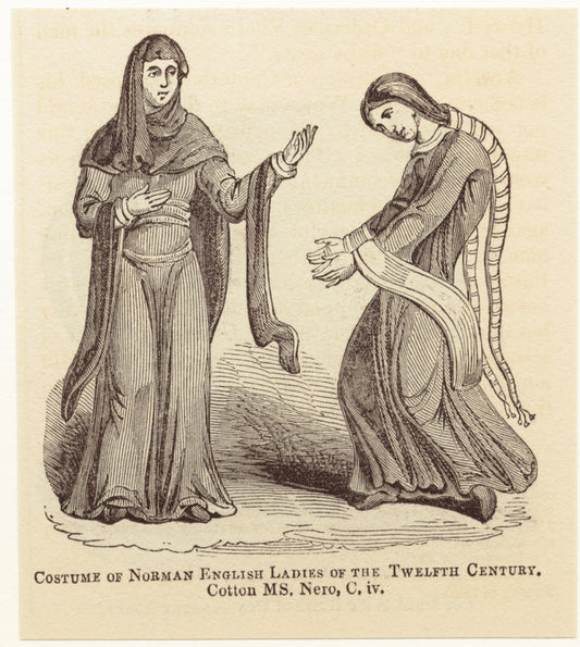 Costume of Norman English ladies of the twelfth century