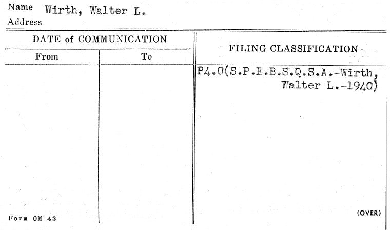 Wirth, Walter L.