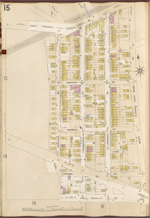 Bronx, V. A, Plate No. 15 [Map bounded by East Tremont Ave., Beach Ave., E. 174th St., Rosedale Ave.]