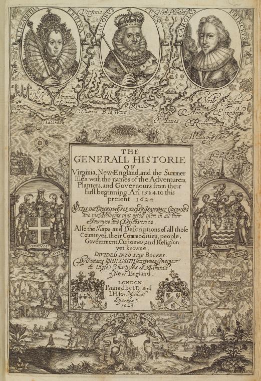 The Generall Historie of Virginia, New-England, and the Summer isles [title page]