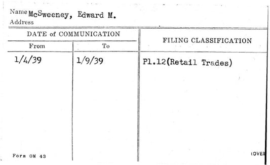 McSweeney, Edward M.