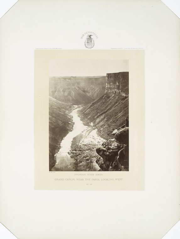 Grand Cañon, near the Paria, looking west.  Colorado River Series.  No. 36.