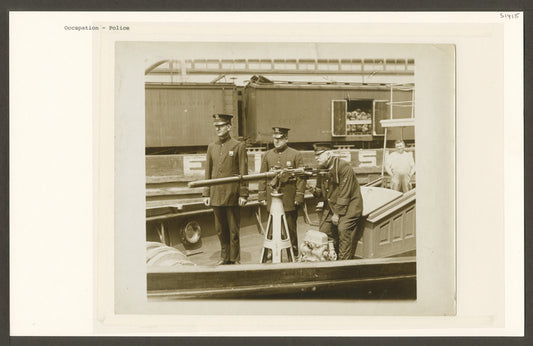 NYPD with rapid fire gun.