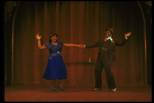 Ken Prymus and Teresa Bowers performing "Two Sleepy People" in a scene from the Broadway production of the musical "Ain't Misbehavin'." (New York)
