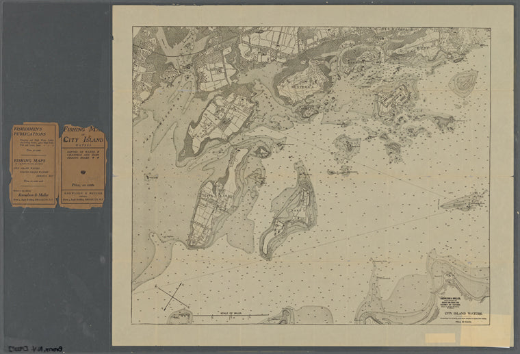 Fishing map of City Island waters.