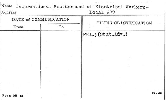 International Brotherhood of Electrical Workers- Local 277