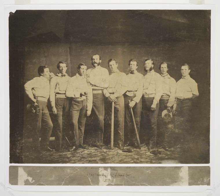 Excelsiors of Brooklyn, E., 1860, Raynolds, J. Whiting, Creighton, Polhemus, Pearsall, Russell, Leggett, Brainard, Flanly