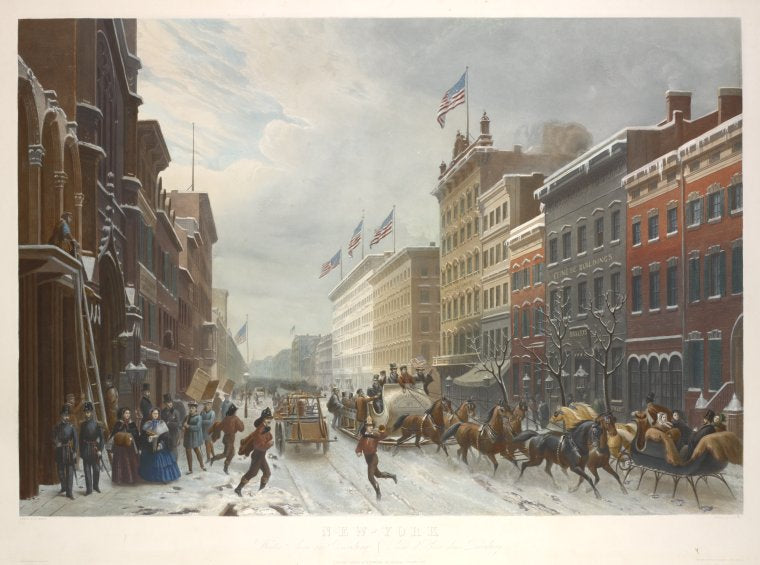 New York. Winter Scene in Broadway.