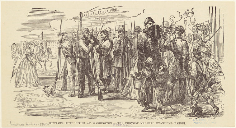 Military authorities at Washington : The provost marshal examining passes