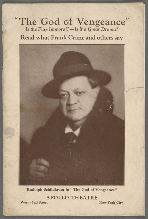 "The God of vengeance" : is the play immoral? Is it great drama? Read what Frank Crane and others say