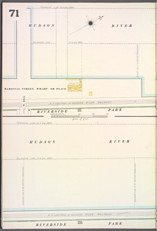 Manhattan, V. 7, Plate No. 71 [Map bounded by Hudson River, Riverside Park]