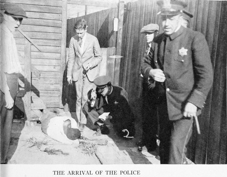 the arrival of the police