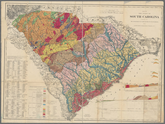 Map of the state of South Carolina