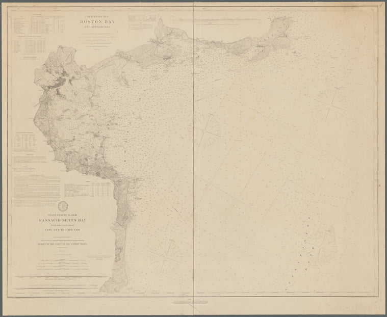 Coast Chart no. 9, Boston Bay and approaches
