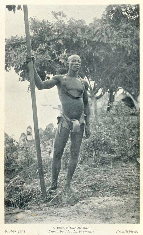 A Borgu canoe - man.