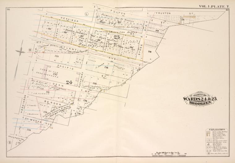 Map bound by Herkimer St., Rockaway Ave., Fulton St., Truxton St., City Line, Prospect Pl., Hopkinson Ave.; Including Atlantic Ave., Pacific St., Dean St., Bergen St., St. Marks Ave., Ocean Pl., Cunther Pl., Pleasant Pl., Olive Pl., Stone Ave.