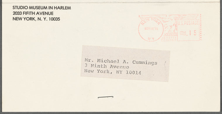 Leaflet for "Vessels For The Human Spirit: Works In Clay By David Macdonald" exhibition at The Studio Museum in Harlem