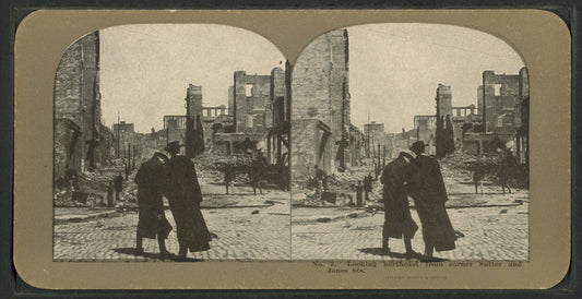 Looking northeast from corner Sutter and Jones Sts.