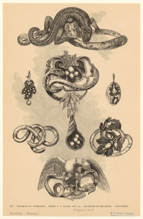 Specimens of jewellery