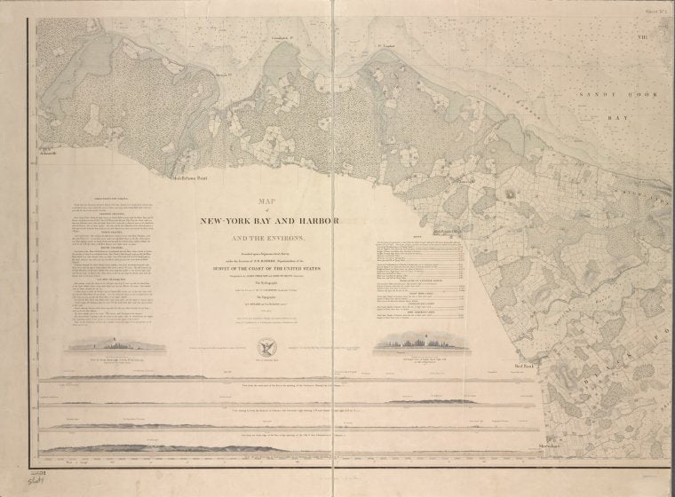 Map of New-York Bay and Harbor and the environs