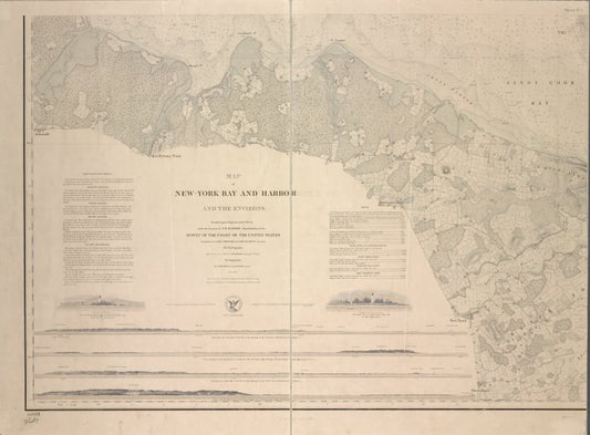 Map of New-York Bay and Harbor and the environs