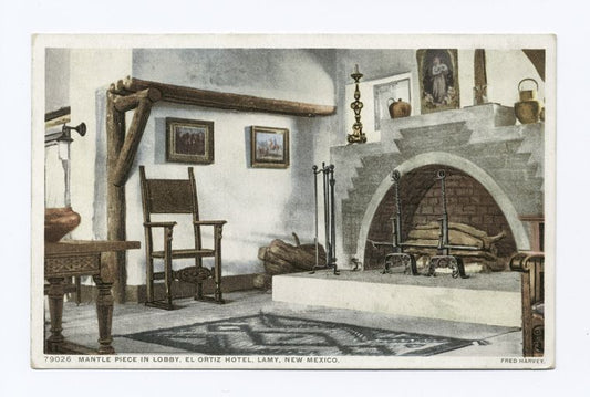 Mantle Piece in Lobby, El Ortiz Hotel, Lamy, N. M.