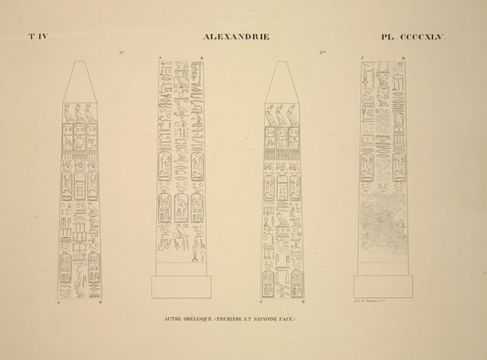 Alexandrie. Autre obélisque. (Première et seconde face)