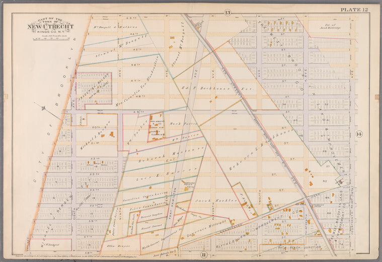 Plate 12: [Bounded by 4rd Street, Fourteenth Avenue, 58th Street, Eighth Avenue, 49th Street and Ninth Avenue.]