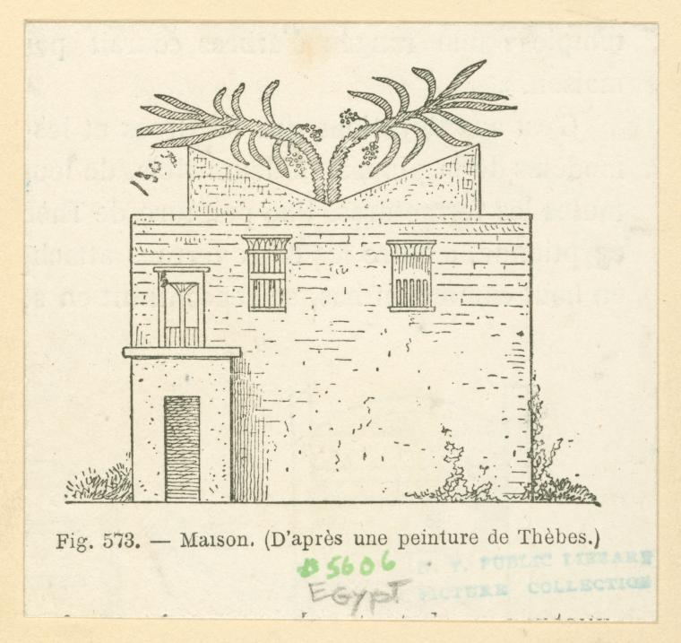 Maison, d'apres une peinture de Thèbes