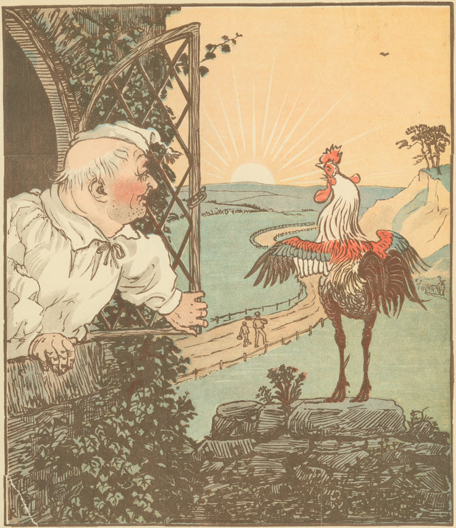 This is the cock that crowed in the morn, that waked the priest all shaven and shorn