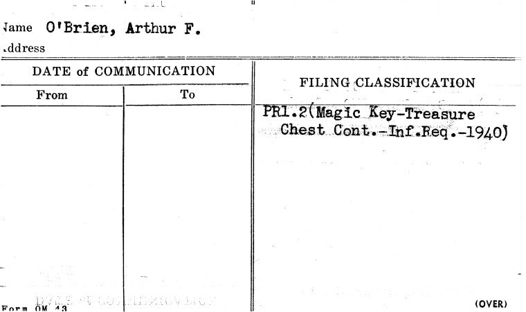 O'Brien, Arthur F.