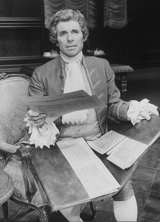 Actor David Birney as Salieri in a scene from the Broadway production of the play "Amadeus"