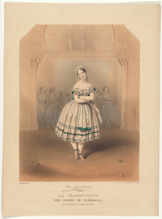 Marie Guy Stephan [facsimile signature]: La cracovienne, Une soirée de Carnaval, divertissement de Mons'r Perrot